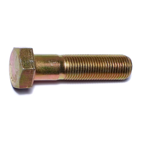 Midwest Fastener Grade 8, 1/2"-20 Hex Head Cap Screw, Zinc Yellow Steel, 2 in L, 25 PK 00887